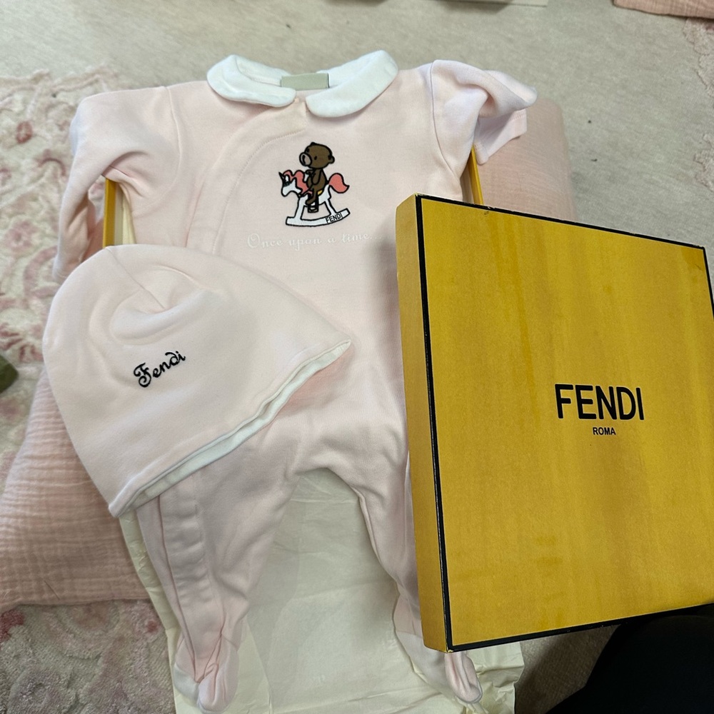 Gorgeous Fendi suit with beanie
